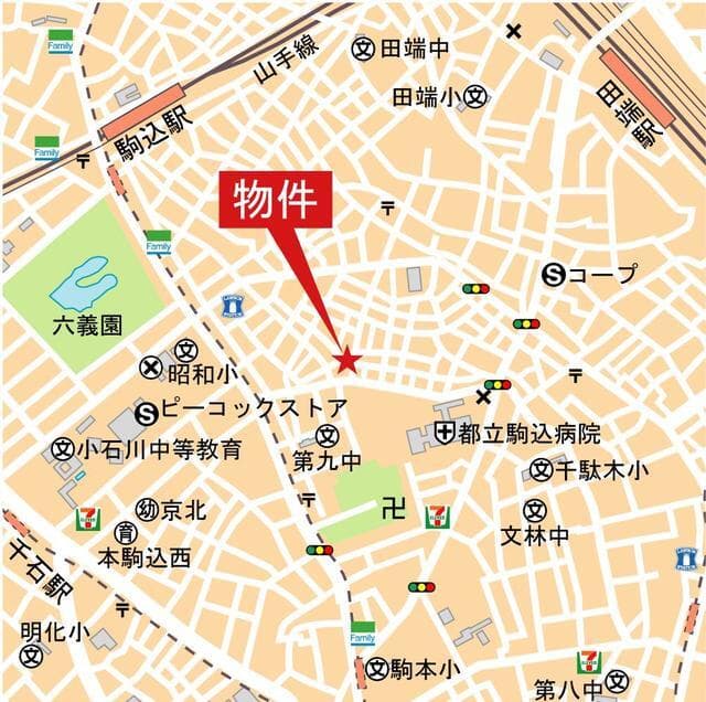 神明公園ハイツ・文京 1階の地図 1