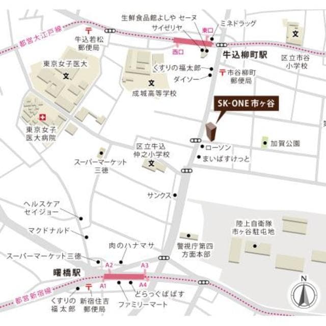 ＳＫ−ＯＮＥ市ヶ谷 11階の地図 1