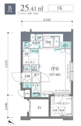 LEXE AZEST亀戸 5階の間取り 1