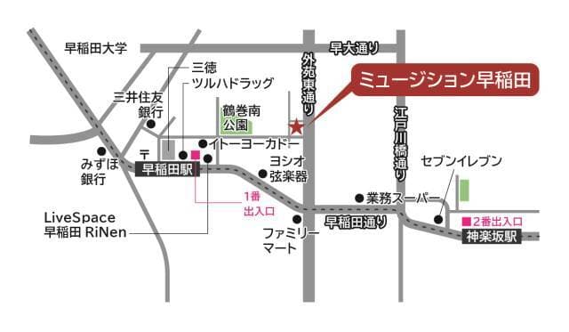 ミュージション早稲田 2階の地図 1