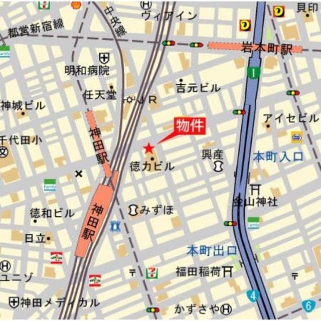 セレニティー神田 7階の地図 1