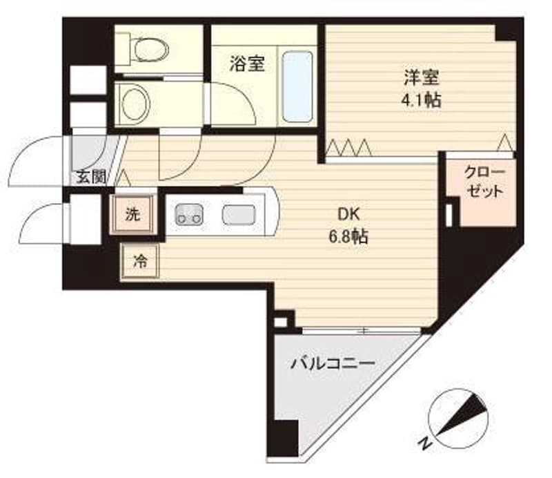 デュオ･スカーラ新宿Ⅱ 403の間取り 1