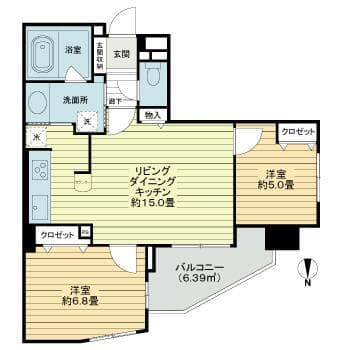 ライオンズシティ東陽町親水公園 6階の間取り 1