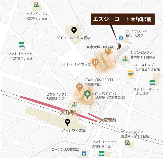 エスジーコート大塚駅前 1201の地図 1