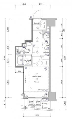 DIPS大山東町 3階の間取り 1