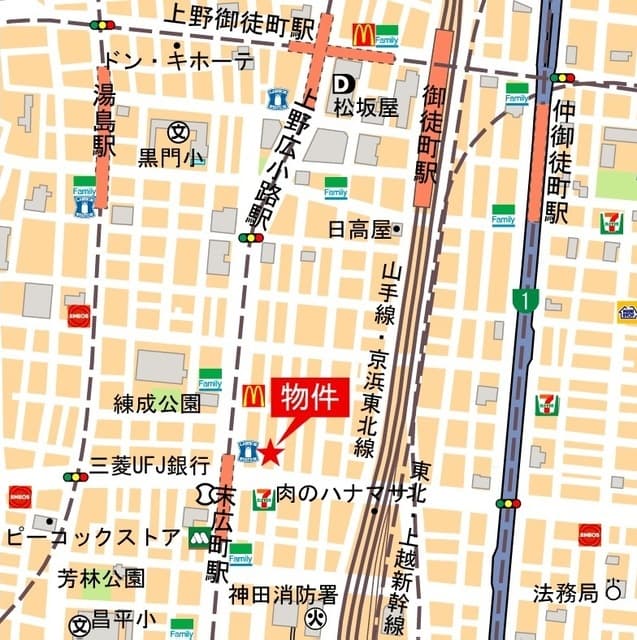 オープンレジデンシア千代田外神田 501の地図 1