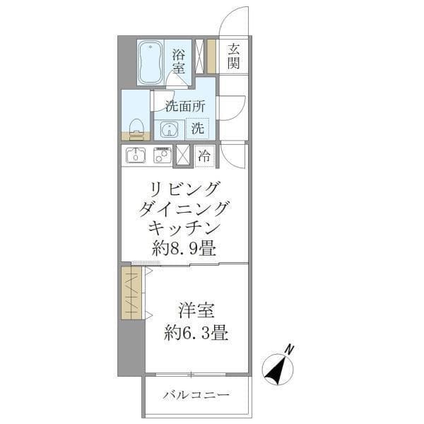 ＳＳ．ＦＬＡＴ神楽坂ｓｏｕｔｈ 7階の間取り 1