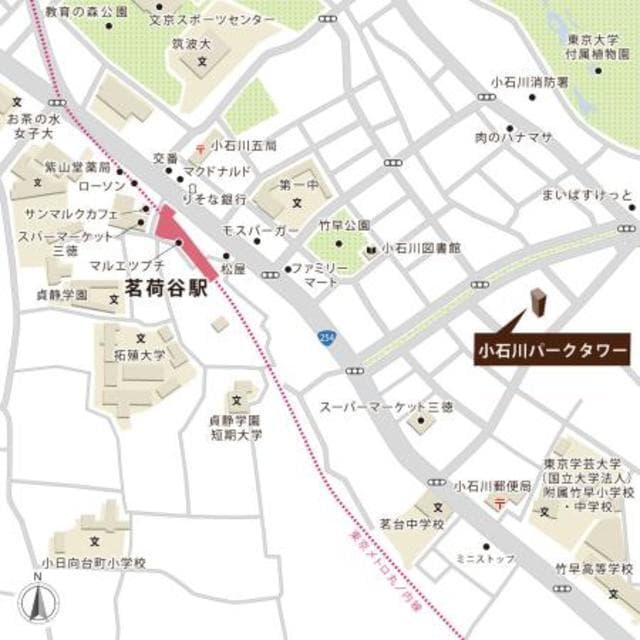 小石川パークタワー 12階の地図 1
