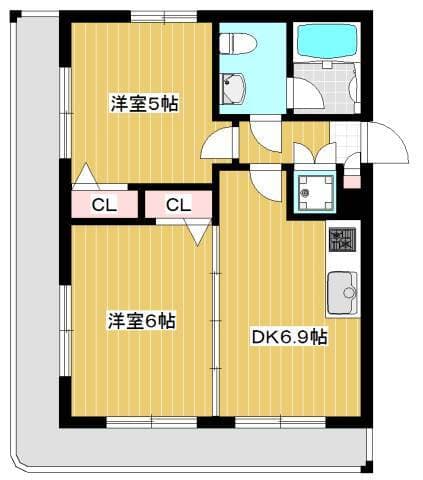 サンテラスもみじ山 3階の間取り 1