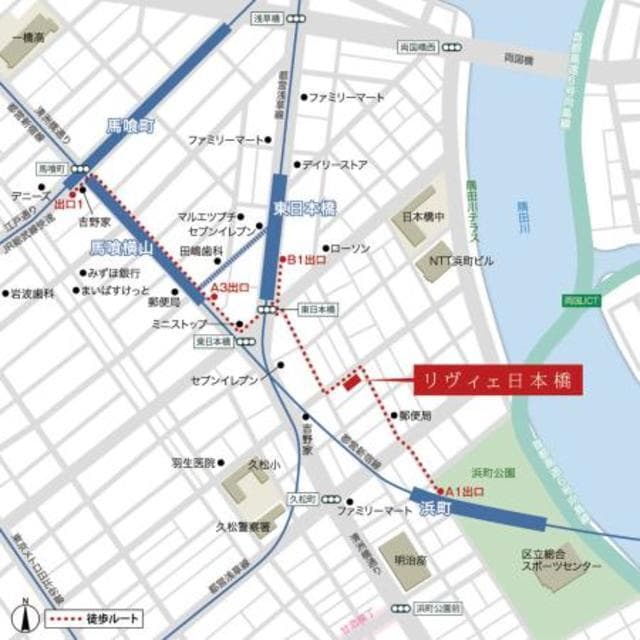 リヴィェ日本橋 5階の地図 1