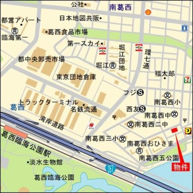 アビタシオン南葛西II 7階の地図 1