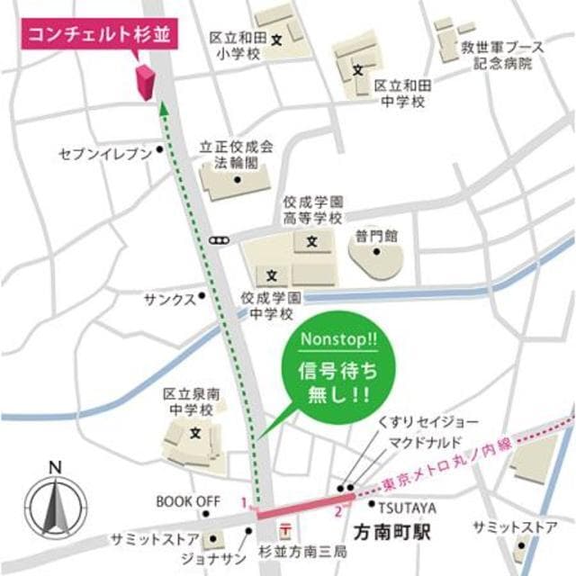 コンチェルト杉並 6階の地図 1