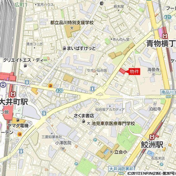 Ｂｒｉｌｌｉａ大井仙台坂 4階の地図 1