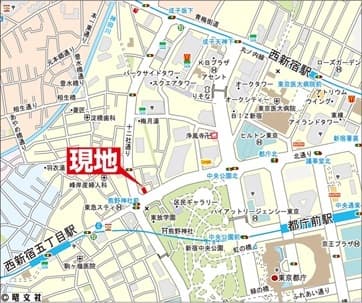 パークフロント西新宿 10階の地図 1