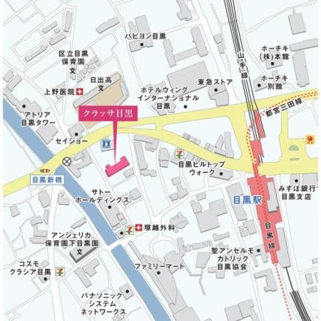 クラッサ目黒 3階の地図 1