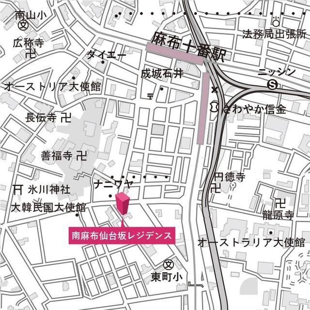 南麻布仙台坂レジデンス 1002の地図 1