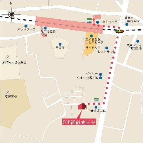 ＴＯＰ・新宿薬王寺 2階の地図 1