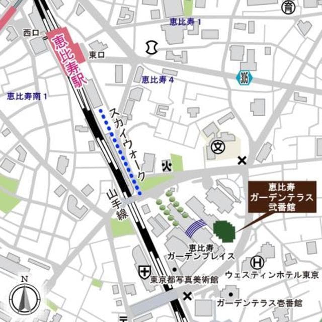 恵比寿ガーデンテラス弐番館 6階の地図 1