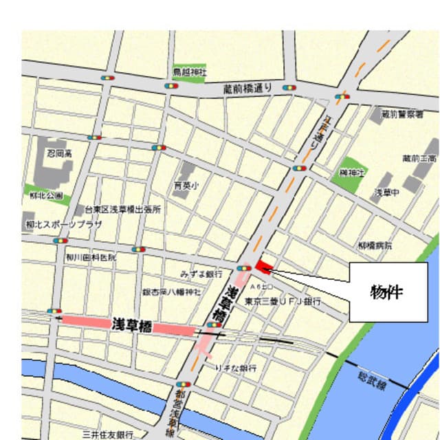 パークアクシス浅草橋 8階の地図 1