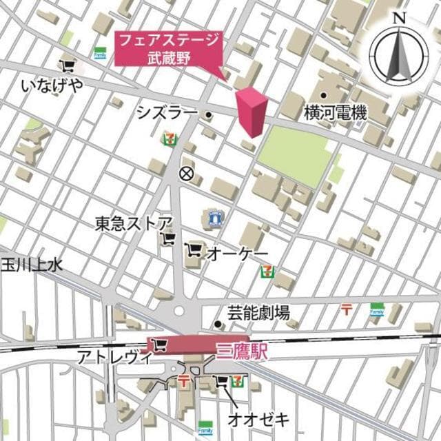 フェアステージ武蔵野 8階の地図 1