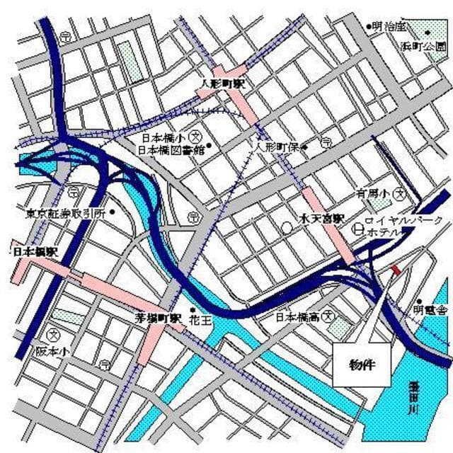 パークキューブ日本橋水天宮 9階の地図 1