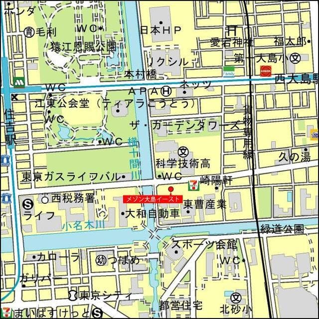 メゾン大島イースト 2階の地図 1