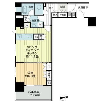 フォルム四谷外苑東 501の間取り 1