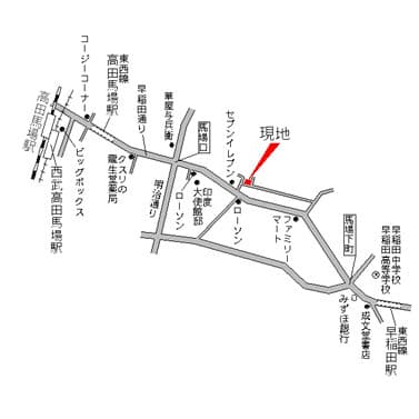 ＮＥＲＶ西早稲田 3階の地図 1