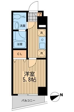 ライブコート大鳥居 2階の間取り 1