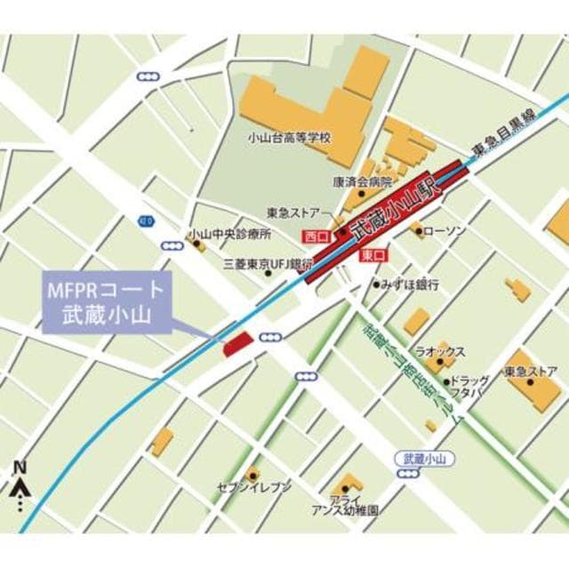 ＭＦＰＲコート武蔵小山 12階の地図 1