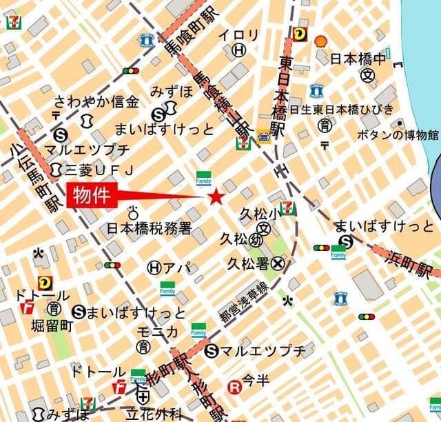 リビオメゾン日本橋久松町 7階の地図 1