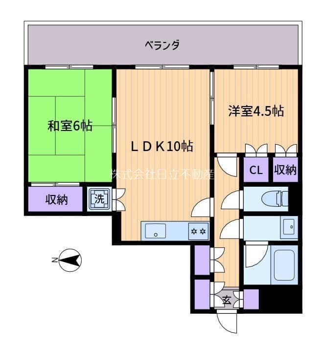 ビラージュ笹塚Ⅱ 4階の間取り 1