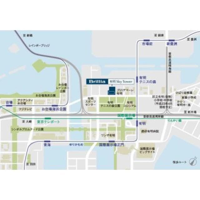 Ｂｒｉｌｌｉａ有明　Ｓｋｙ　Ｔｏｗｅｒ 10階の地図 1