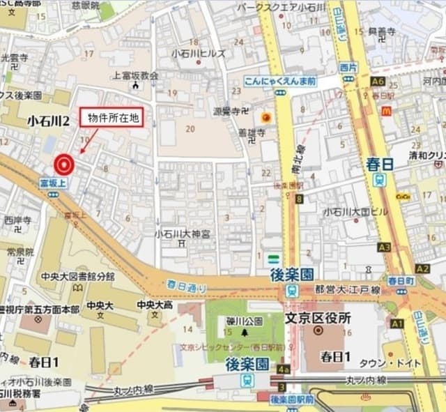 ＪＰ　ｎｏｉｅ　小石川富坂 1501の地図 1