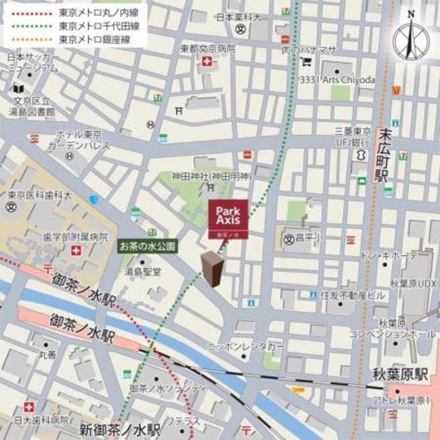 パークアクシス御茶ノ水 15階の地図 1