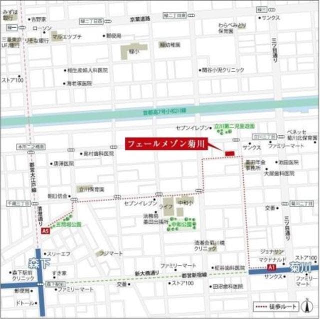 フェールメゾン菊川 6階の地図 1