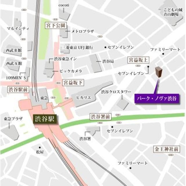 パーク・ノヴァ渋谷 5階の地図 1