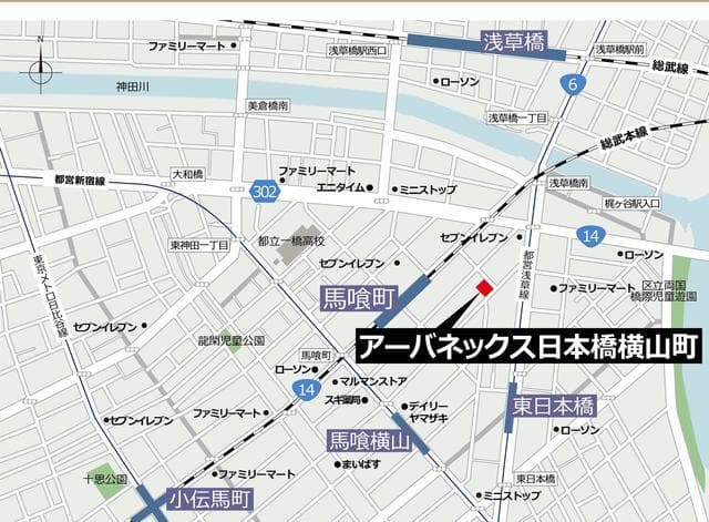 アーバネックス日本橋横山町 1101の地図 1