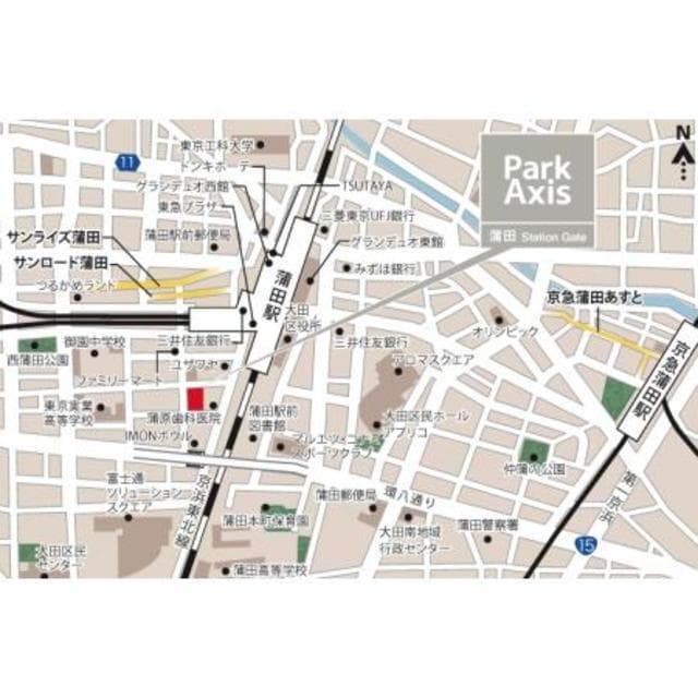 パークアクシス蒲田ステーションゲート 13階の地図 1