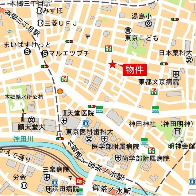 パークホームズ本郷三丁目 2階の地図 1