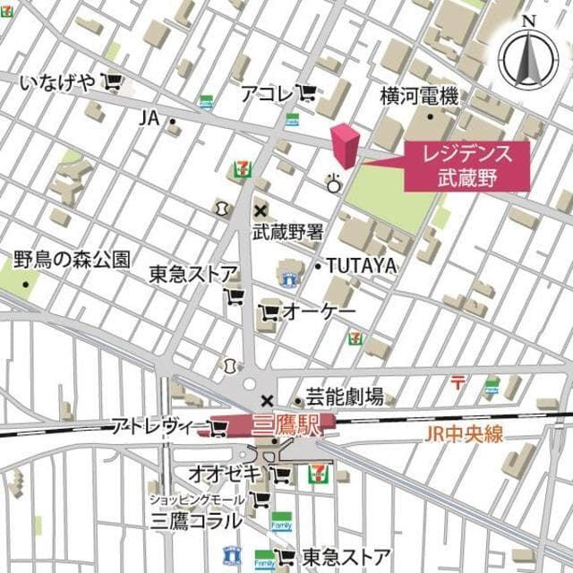 レジデンス武蔵野 903の地図 1