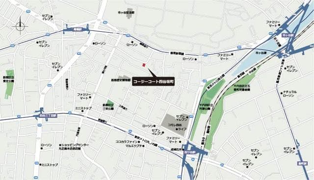 コージーコート四谷坂町 402の地図 1