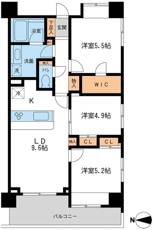 グランカーサ両国壱番館 4階の間取り 1