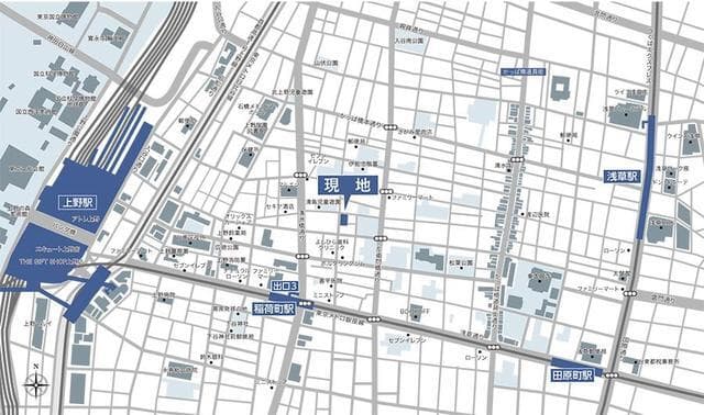 ブラウ東上野 301の地図 1