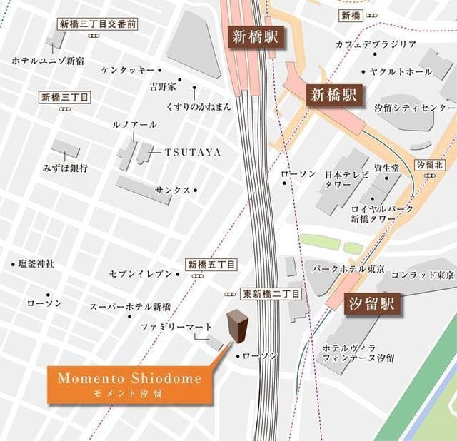 ＭＯＭＥＮＴＯ　ＳＨＩＯＤＯＭＥ 18階の地図 1