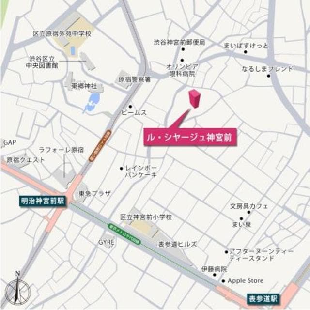 ル・シヤージュ神宮前 502の地図 1