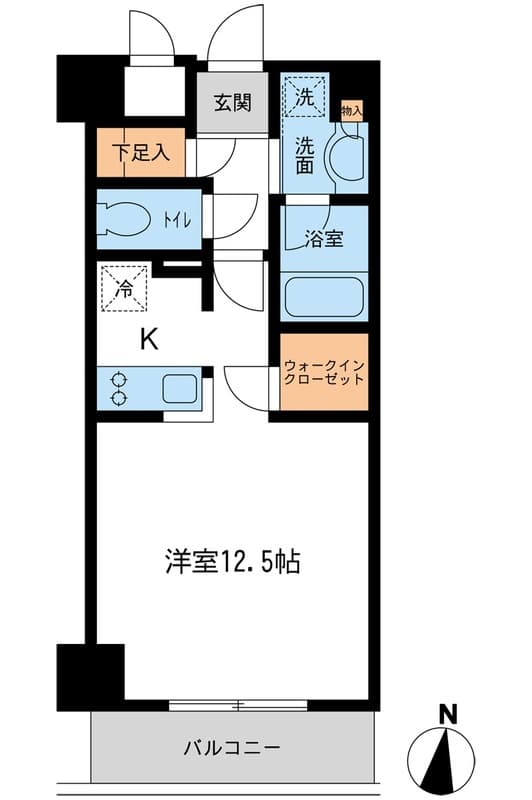 レジデンス両国駅前 2階の間取り 1