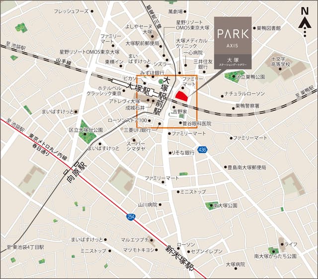 パークアクシス大塚ステーションゲートタワー 15階の地図 1
