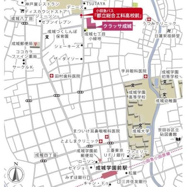 クラッサ成城 2階の地図 1