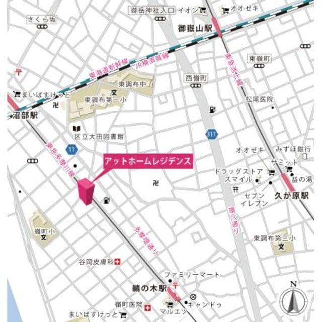 アットホームレジデンス 4階の地図 1